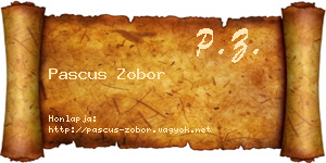 Pascus Zobor névjegykártya